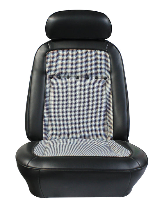 1969 Camaro Deluxe OEM Reclining Bucket Seats With Houndstooth Inserts