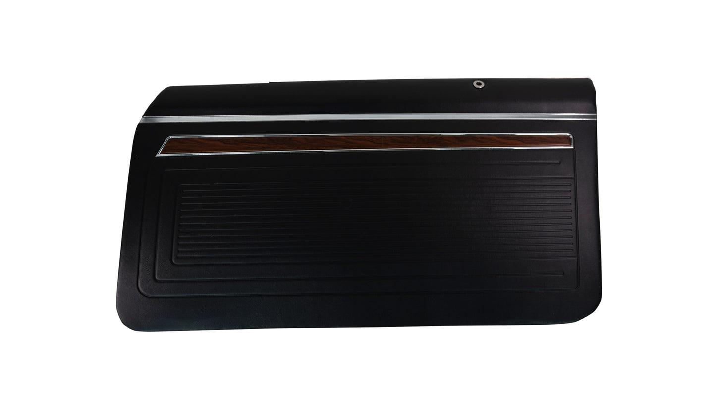 1970 Nova Pre-Assembled Custom Front Door Panels With Rosewood Stripe